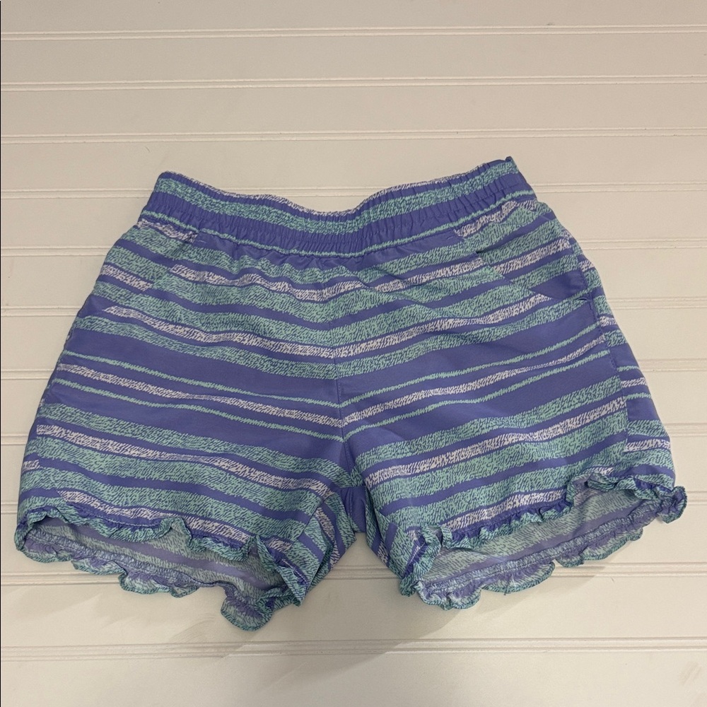 Columbia Sportswear Company Girls Striped Blue and Purple Shorts Youth 10/12